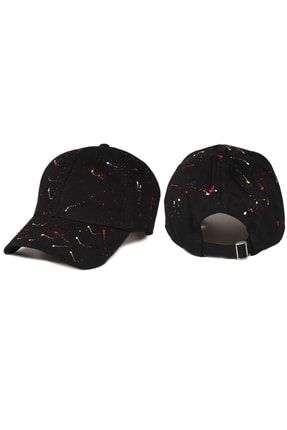 Desenli Siyah Şapka Cap3656
