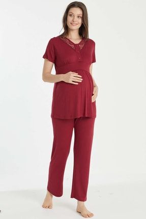 Kadın Kısa Kollu Lohusa Pijama Takımı Düğmeli 4080 TP-4080