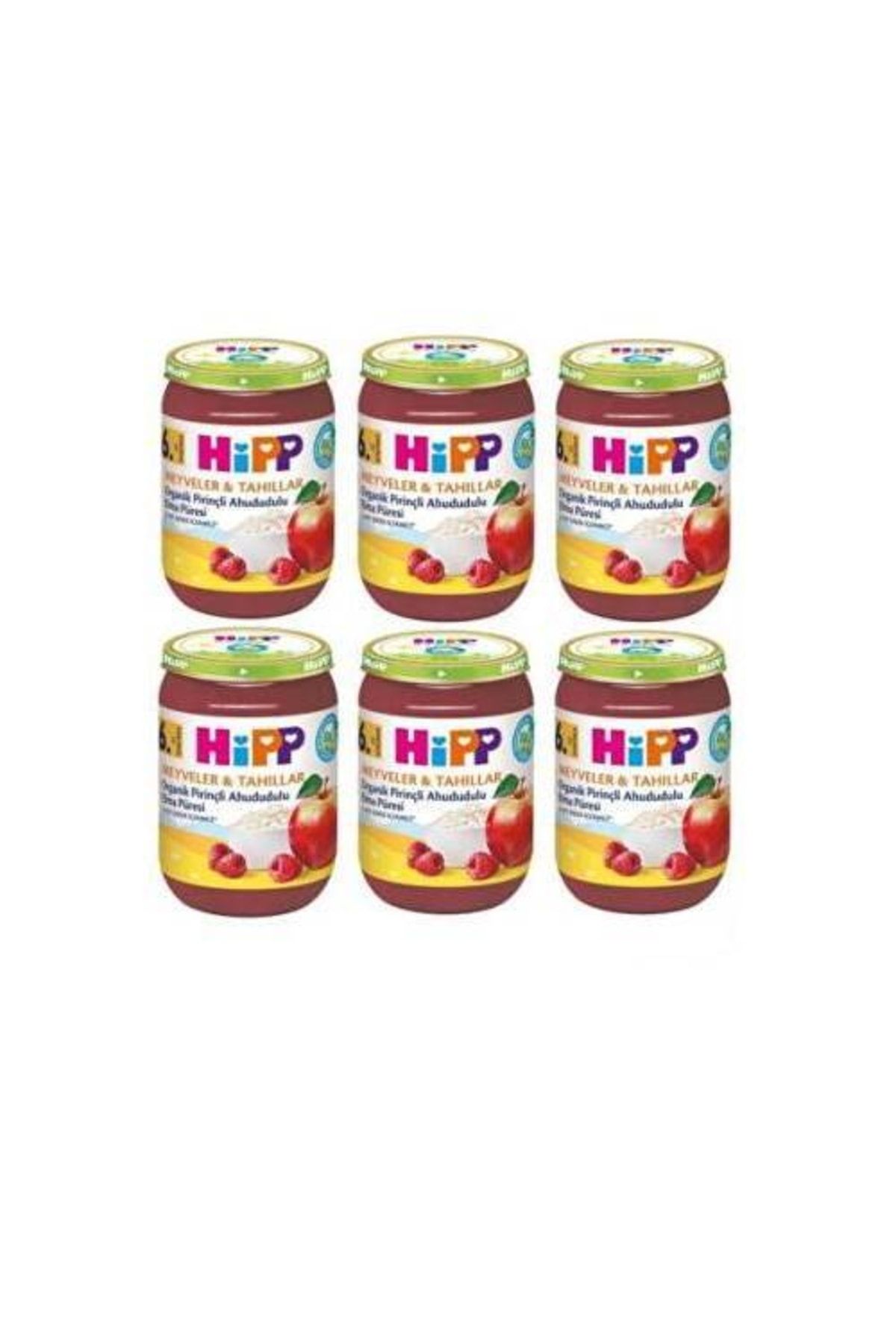 Hipp Organik Pirinçli Ahududulu Elma Püresi 125gr 6 Adet