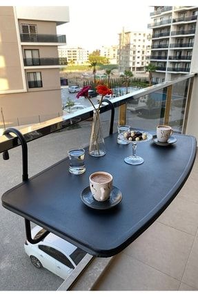 Pratik Balkon Masası, Askılı Balkon Masası, Katlanabilir Masa 40x80 Cm K105019