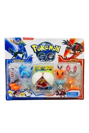 Pokemon Go Plus 9 Figür Ve Poke Topu Oyuncak Set Nostalji Mavi Geyik P7229S2220