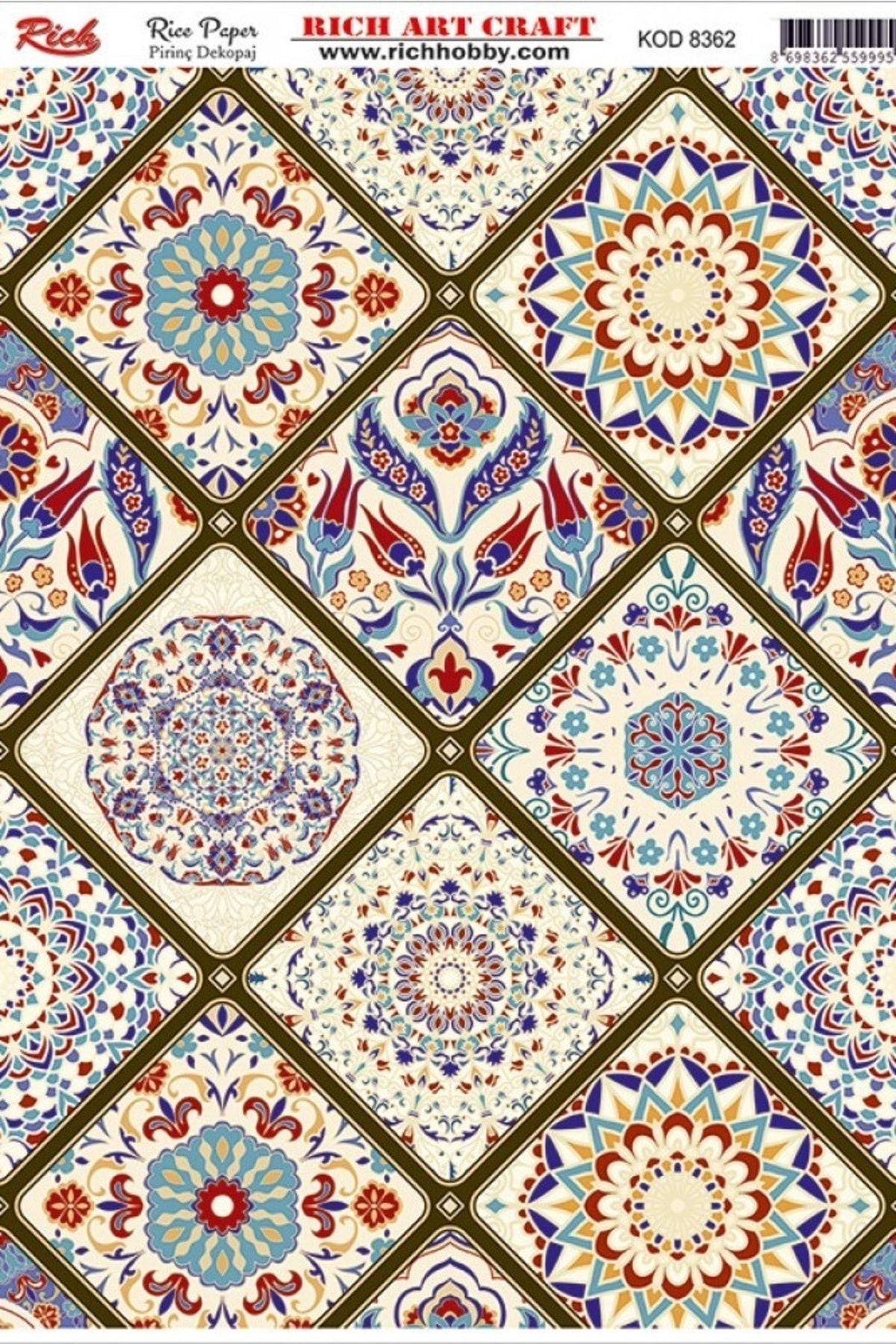 Rich-ورق ديكوباج الأرز كود: 8362 1