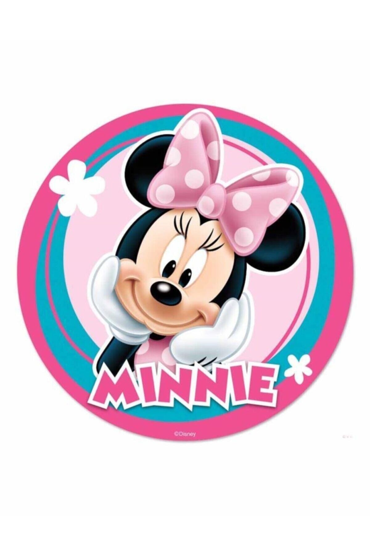 öztürkler Minnie Mouse Yuvarlak Yenilebilir Pasta Resim Baskısı