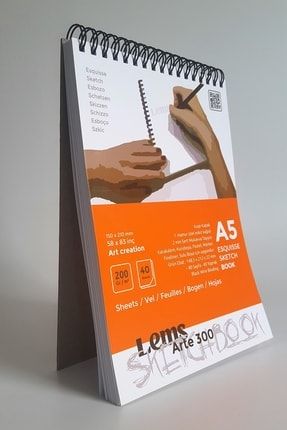 Arte 200 Gr/m² A5 80 Sy. Mukavva Sketchbook Eskiz Defteri Sketch Book TYC00323594324