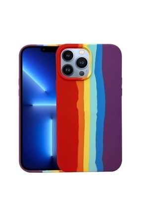 Iphone 13 Pro (6.1') Premium Gökkuşağı Rainbow Kılıf, Soft Silikon Koruma Gösterişli Telefon Kapağı HYPRA00006