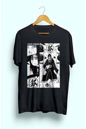 Uchiha Itachi Naruto Anime Karakter Tasarım Baskılı Tişört KRG1349T