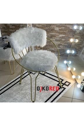 Metal Gold Peluş Sandalye,salon Sandalyesi,yemek Sandalyesi Makyaj Sandalyesi Odr667822