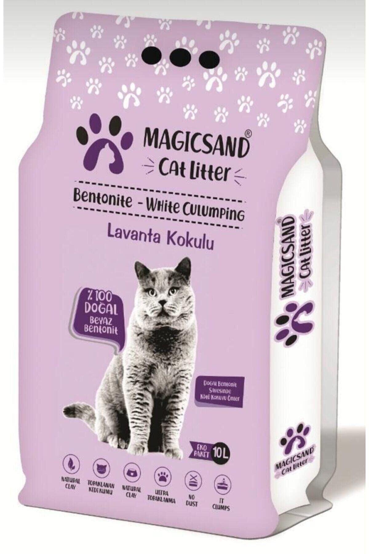 magicsand Gri Sodyum Bentonit Lavanta Kokulu Ince Taneli 10lt %100 Topaklaşma