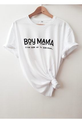 Boy Mama Anne T-shirt Orgaik Baskılı GGG-349