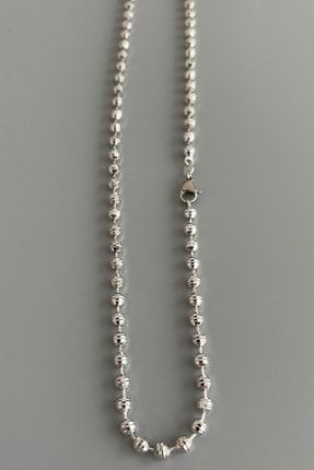 Dorika Toplu Silver Çelik Kolye orhn7-96