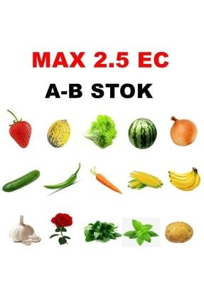 Max 2.5 Ec Sebze Meyve Toz Besin Kiti A-b Stok Topraksız & Topraklı Tarım Çilek Marul Biber Vb Gübre Max 2.5 Ec Tüm Bitki Toz Besin Kiti A-B