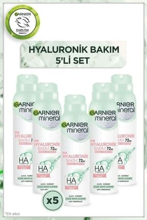 Mineral Hyaluronik Bakım Sprey Deodorant 5'li Set grn257237512