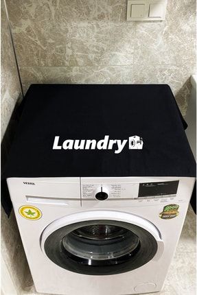 Siyah Laundry Çamaşır Makina Örtüsü ecblacklaundry