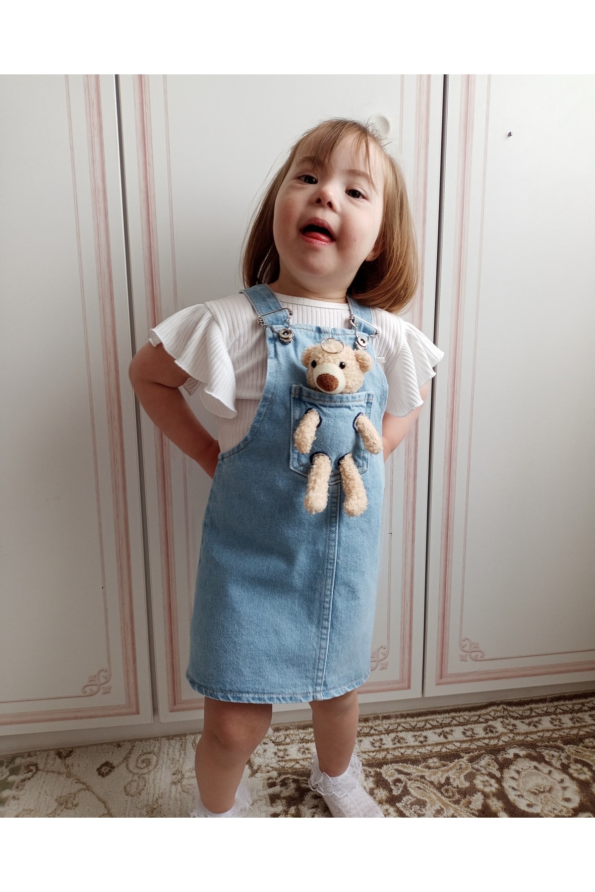 Minnie Baby Ayıcık Detaylı Slopet Elbise fotoğrafı 4 (önizleme)