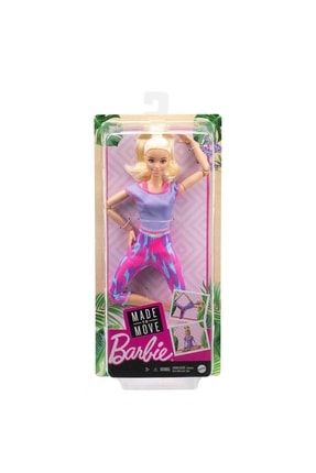 Mattel Barbie Sonsuz Hareket Bebeği Sarışın Desenli Taytlı TD20-82352