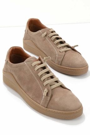 Kum Nubuk Leather Erkek Sneaker E01585560701