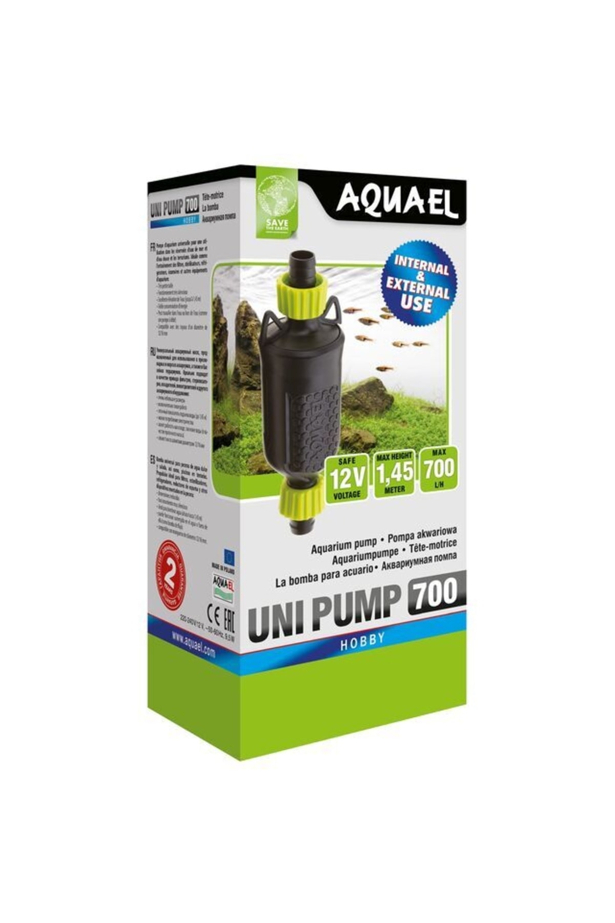 Aquael Uni Pump 700 Akvaryum Pompası 700l/h 9w