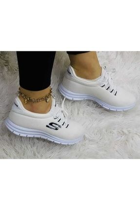 Unisex Yetişkin Beyaz Sneaker Yürüyüş Günlük Spor Ayakkabı ASKC01
