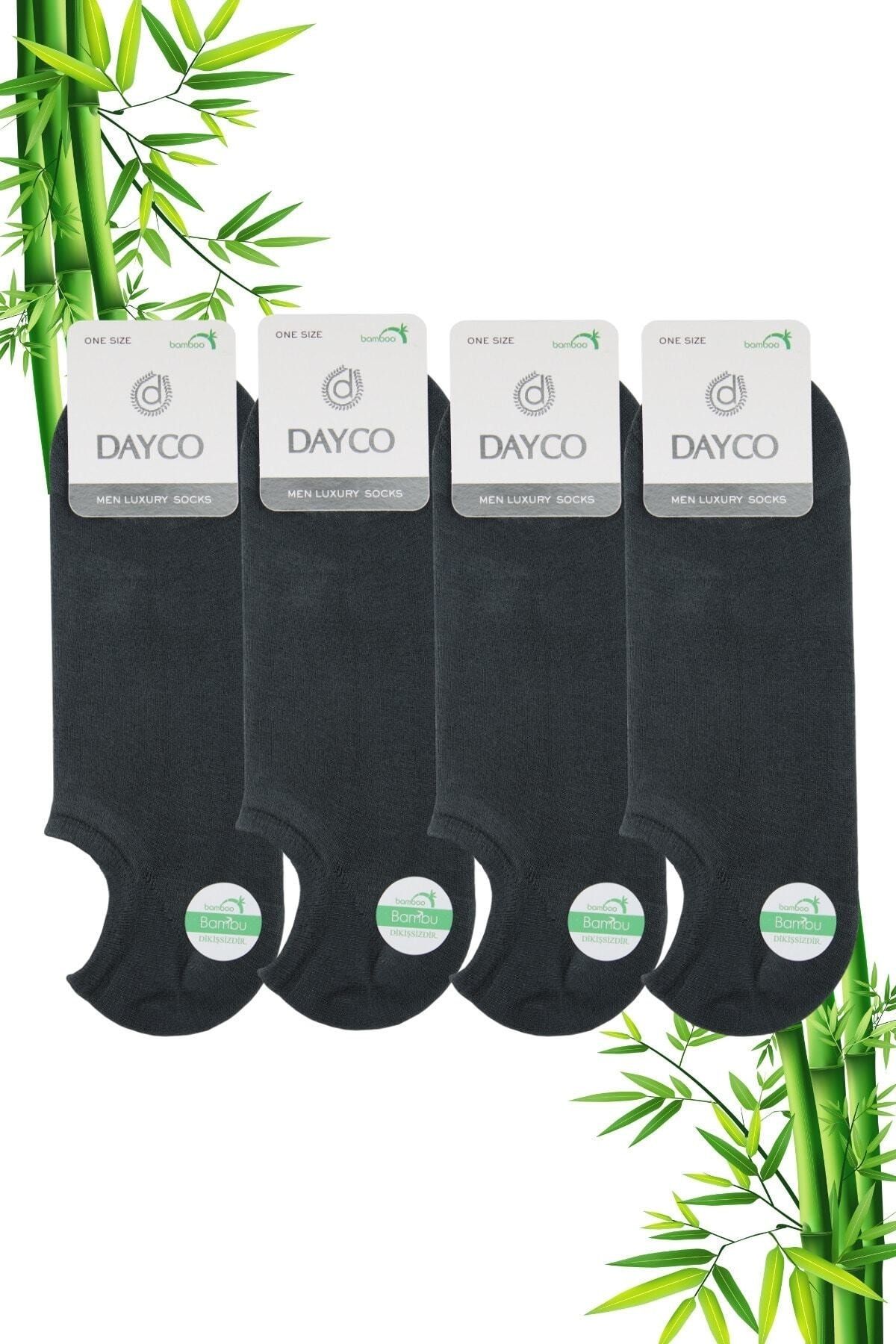 DAYCO Premium Bamboo Бесшовные кроссовки Невидимые спортивные носки, 4 шт., Дымчатый 520