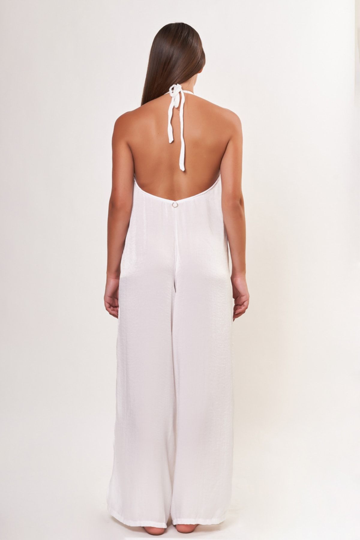 White palazzo hot sale jumpsuit