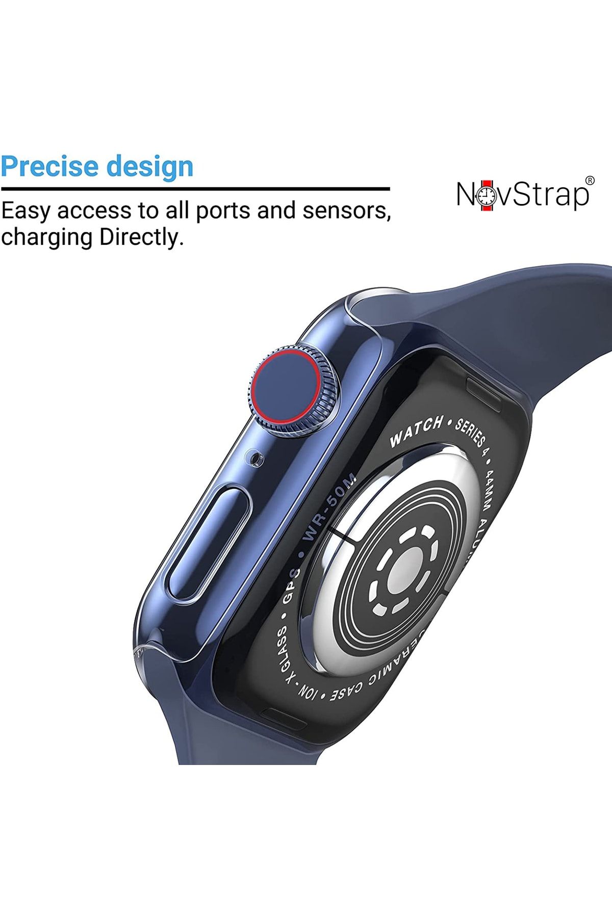 NovStrap Apple Watch 7 45 Mm Compatible Screen Protector Glass 360