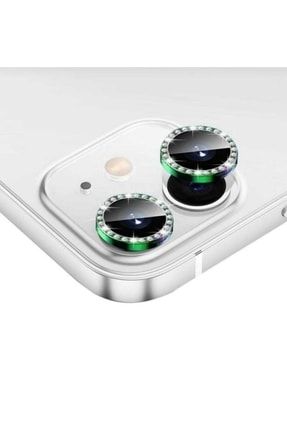 Iphone 13 Uyumlu Taşlı Kamera Lens Temperli Cam Koruyucu 2'li Yeşil Lens TYC00432783198