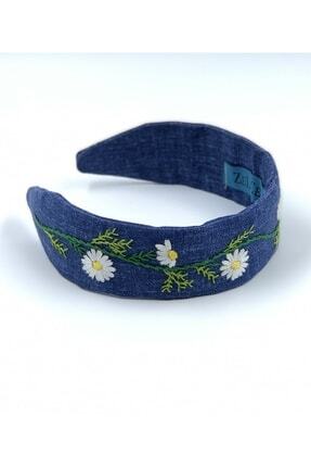 ZELİCE TASARIM Kır Çiçeği Model Ince Kalıp Denim Mavi Taç Krcc01