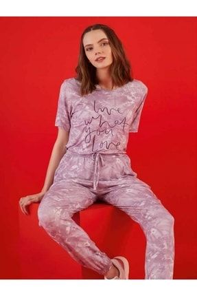 Kadın Yazlık Kısa Kollu Pijama Takımı 5939