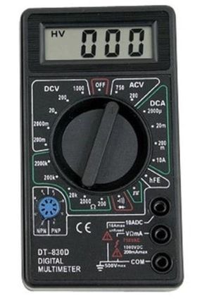 Dt-830d Dijital Ölçü Aleti Multimetre Siyah DT-830