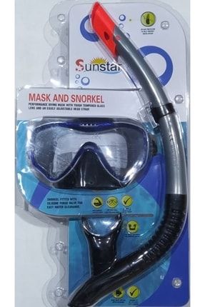Yüzücü Ve Dalgıç Maske Snorkel Set-mavi 00212695M