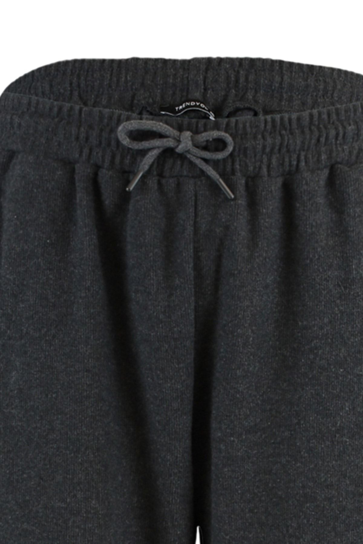 Trendyol Curve-Antracytowe cienkie dzianinowe spodnie dresowe typu jogger TBBAW23AJ00000 8