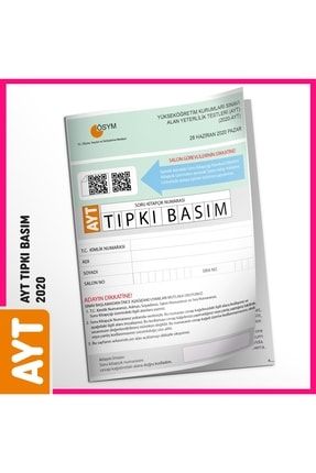 Ayt 2020 Ösym Tıpkı Basım Türkiye Geneli Dijital Çözümlü Deneme Sınavı AYTTIPKI2020