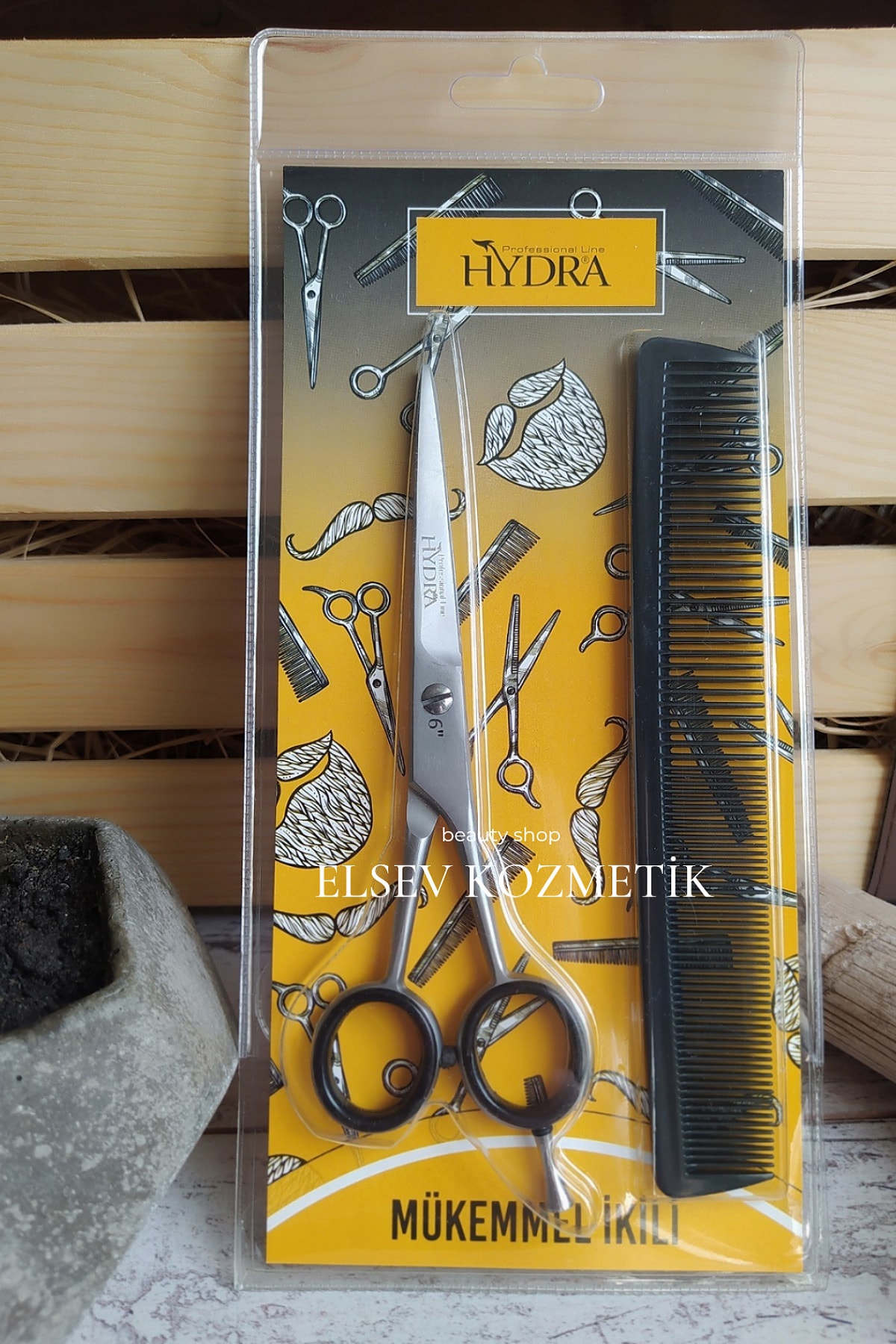 Hydra Metal Berber Makası + Tarak Set 900 Elsevkozmetik - Fiyatı