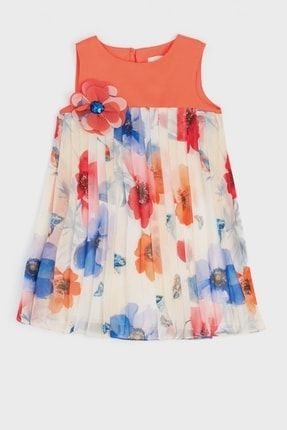 Kız Bebek Çiçekli Elbise 20SSLLB0196