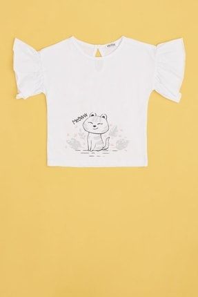 Kız Bebek Beyaz T-shirt 20SS0RR2566