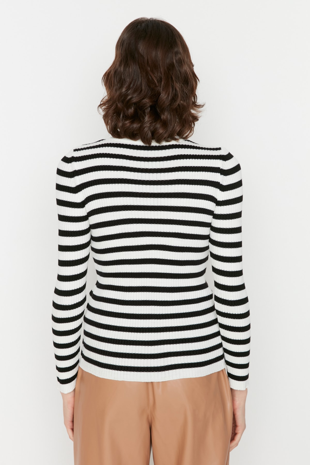 Trendyolmilla  Siyah-Çok Renkli İkili Paket Triko Kazak TWOAW22KZ1766 - Görsel 4