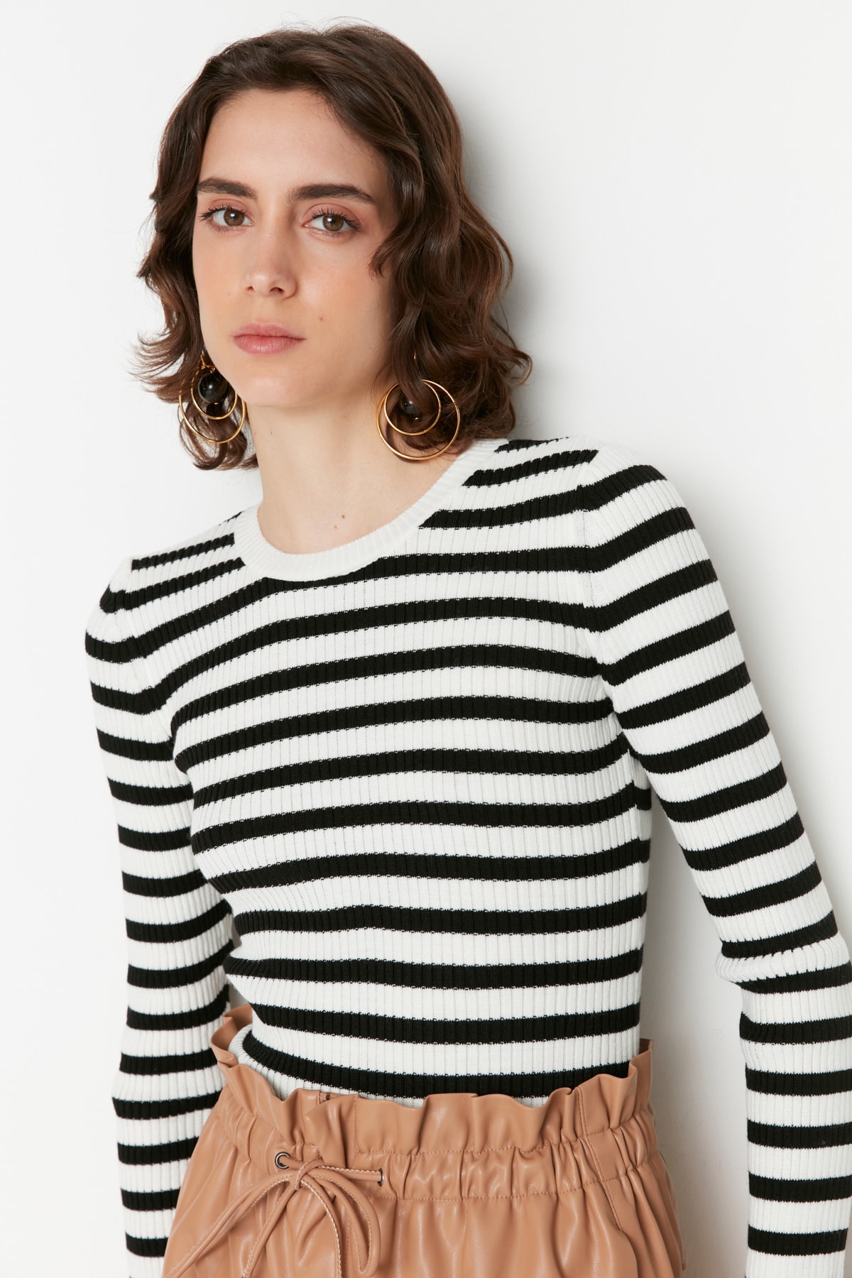 Trendyolmilla  Siyah-Çok Renkli İkili Paket Triko Kazak TWOAW22KZ1766 - Görsel 3