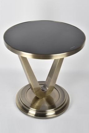 Seta Regına Tea Table V Şekil Bronz Sehpa 54*50 Cm STFG-159-B