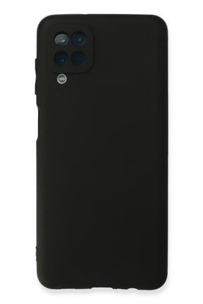 Samsung Galaxy A12 Kılıf Soft Mat Esnek Premium Silikon - Siyah AZN524
