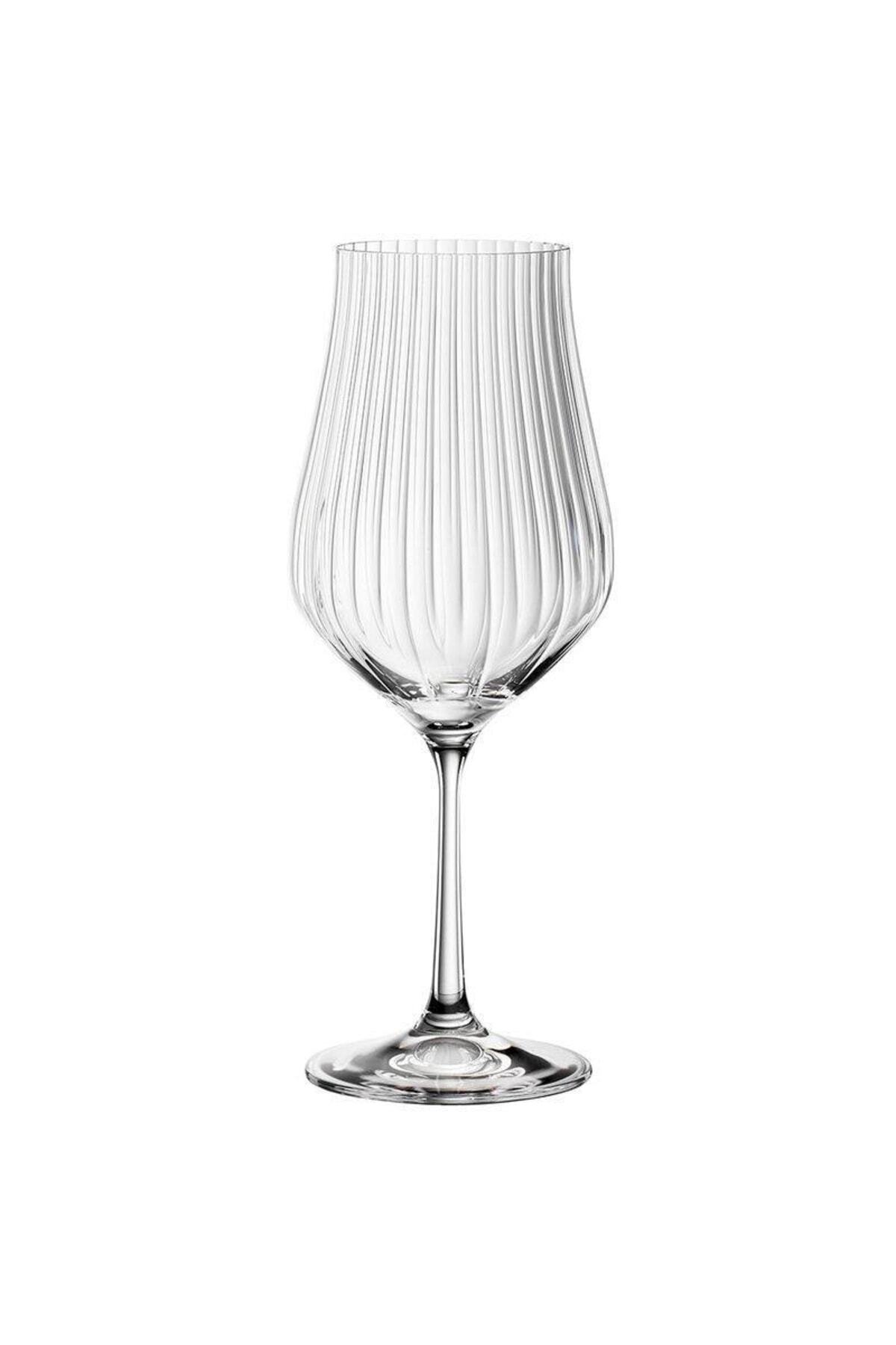 BOHEMİA CRYSTALITE-Bohemia Crystal Tulipa Jumbo Optical 6-Piece Glass Set 450 Ml 1