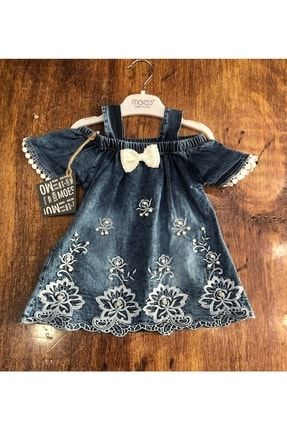 Kız Bebek Kot Jile Elbise Mavi 78087