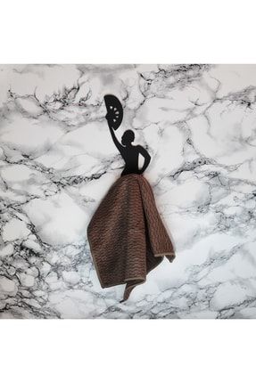 Dekoratif Metal Kadın Figürlü Havlu, Kağıt Peçete, Rulo Mutfak Askı Raf Asacağı Mutfak Askısı RM10