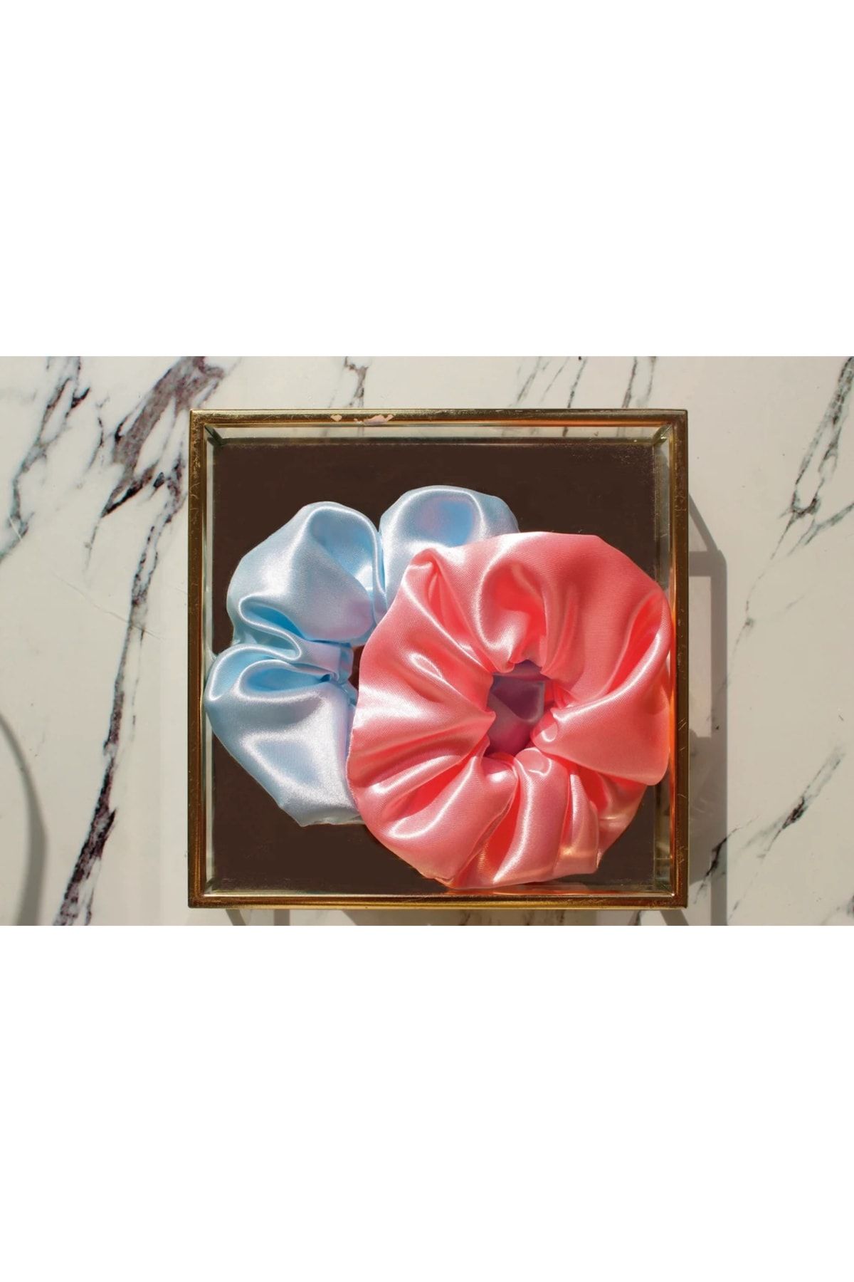 Donna Liberta-Gender Reveal Party Gift Scrunchie Pink Satin Buckle Set of 20 Baby Shower 3