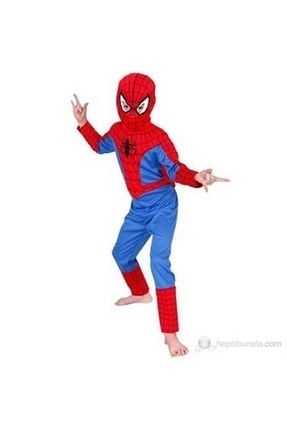 Spiderman Kostümü Çocuk - Maskeli Örümcek Adam Kostümü SMRK020