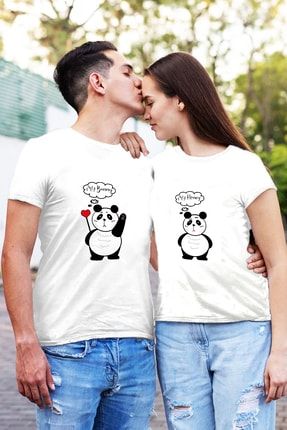 My Bunny Honey Panda Baskılı Sevgili Kombin Çift Tişörtü (2li) SVGLI-TSRTLR-23