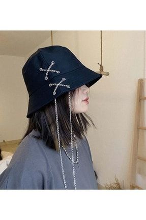 K Pop Tasarım Zincirli Bucket Şapka SPK425