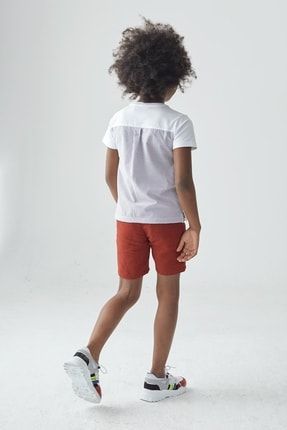 Erkek Çocuk Beyaz T-shirt 21SS1NB3549