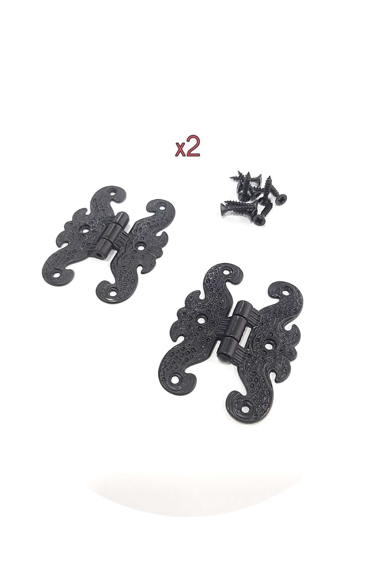 (2 Pieces) (AGED BLACK) Metal Butterfly Hinge Hobby Furniture Box Crate Cover Backgammon Hinge