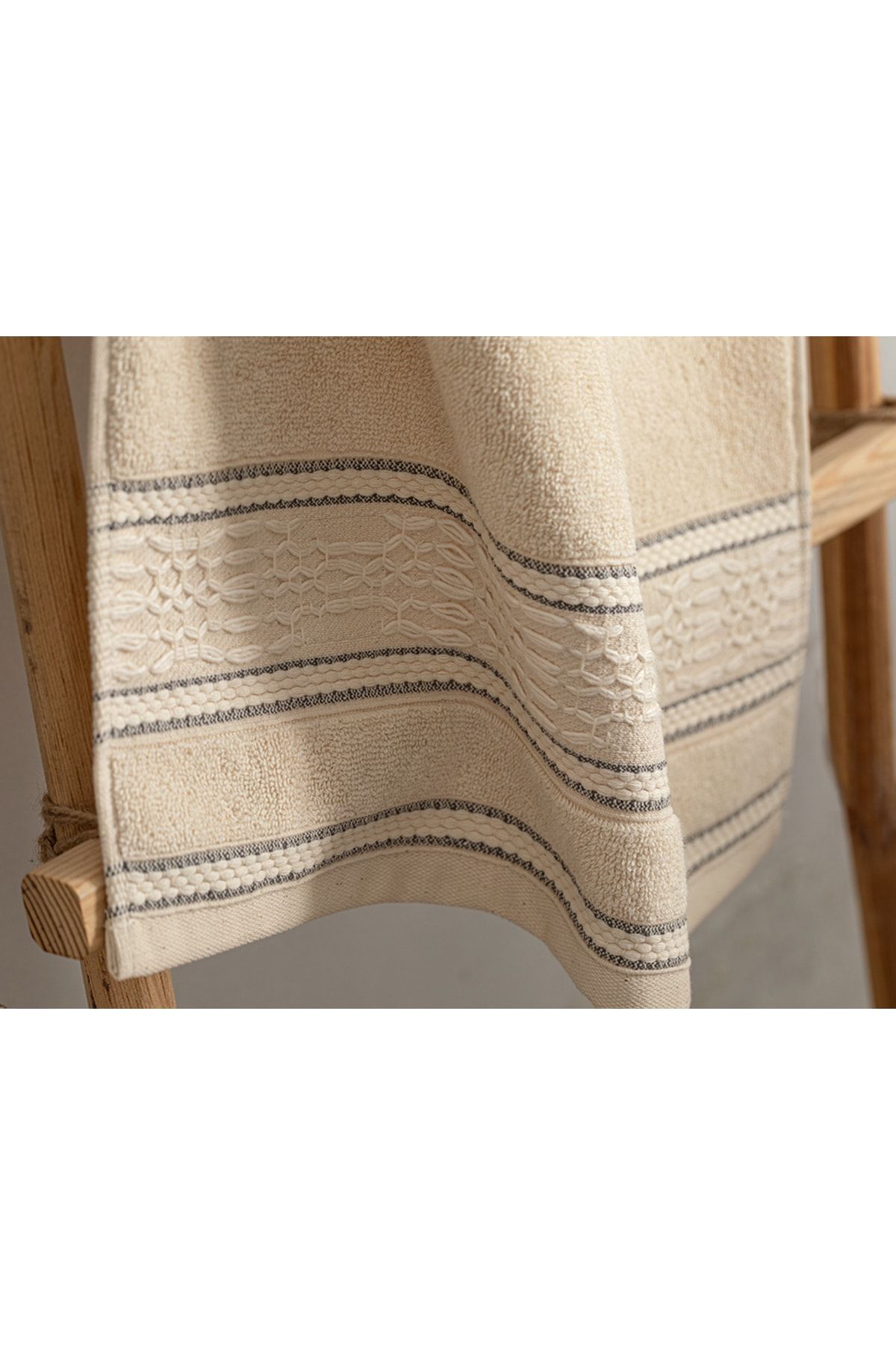 English Home-Natural Dots Prosop De Fa? Din Bumbac 50x70cm Bej 2