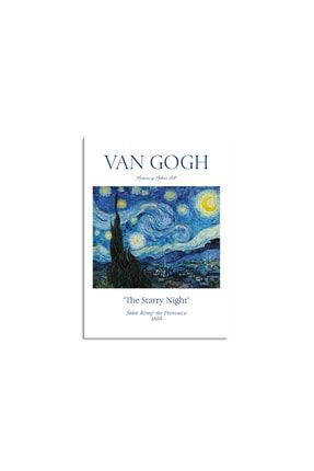 Van Gogh - The Starry Night - Çerçeveli Tablo Poster Duvar Dekorasyon DOM136